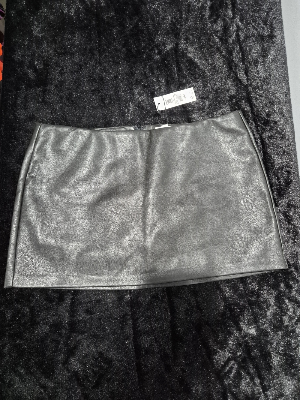 Garage Faux Leather Mini Skirt - Black
